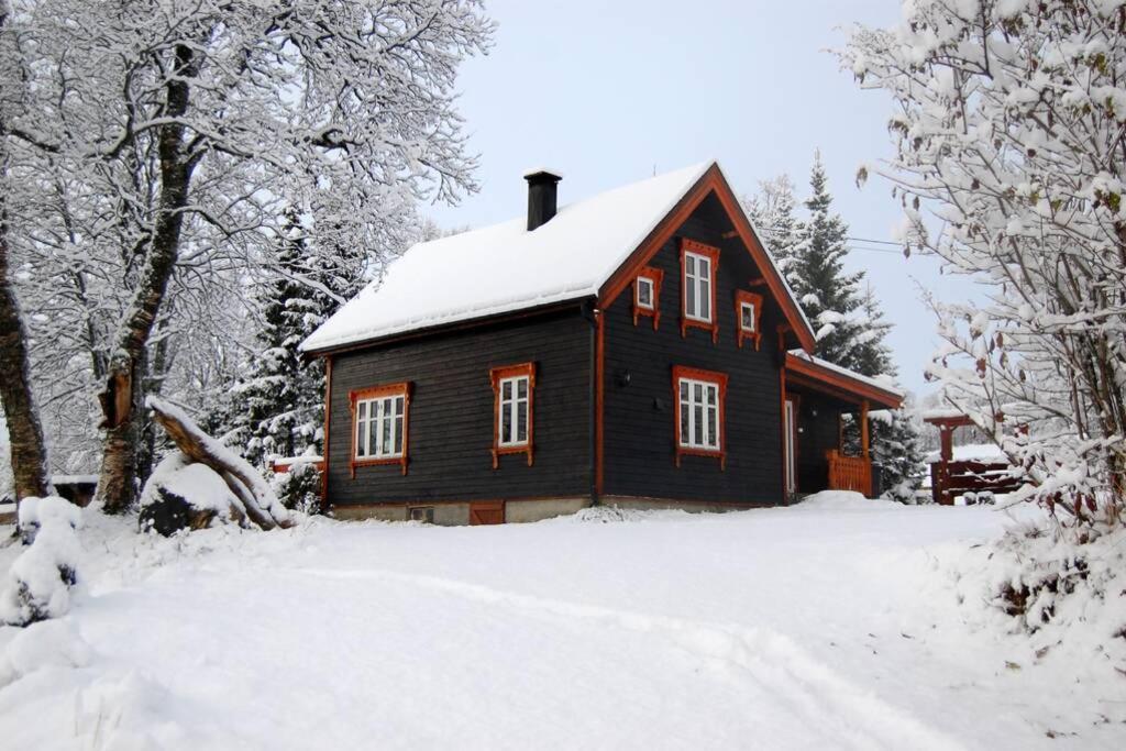 Вилла 100 Years Old Norwegian Log House In Тромсё Экстерьер фото